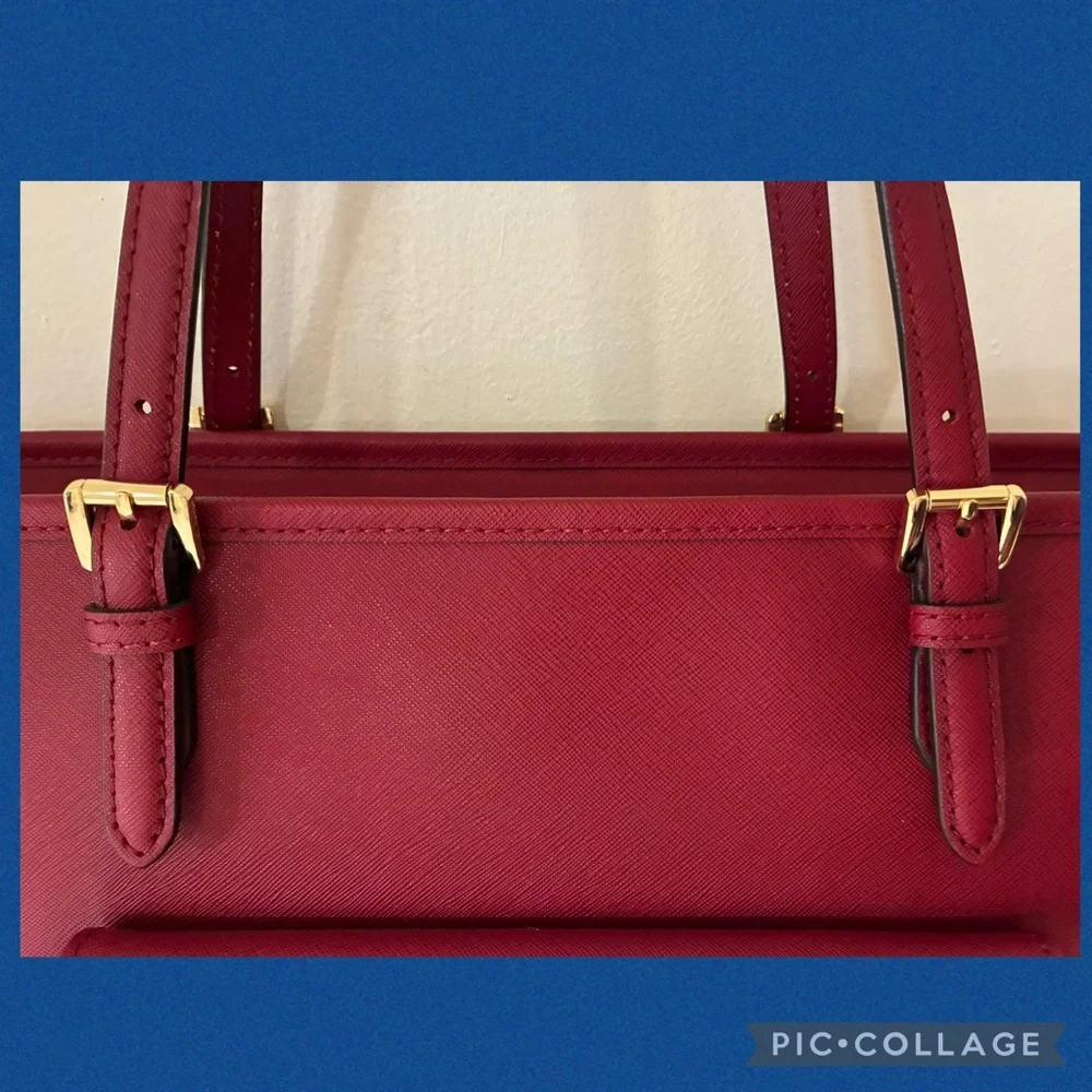 Michael Kors Jet Set Saffiano Leather Pocket Tote
